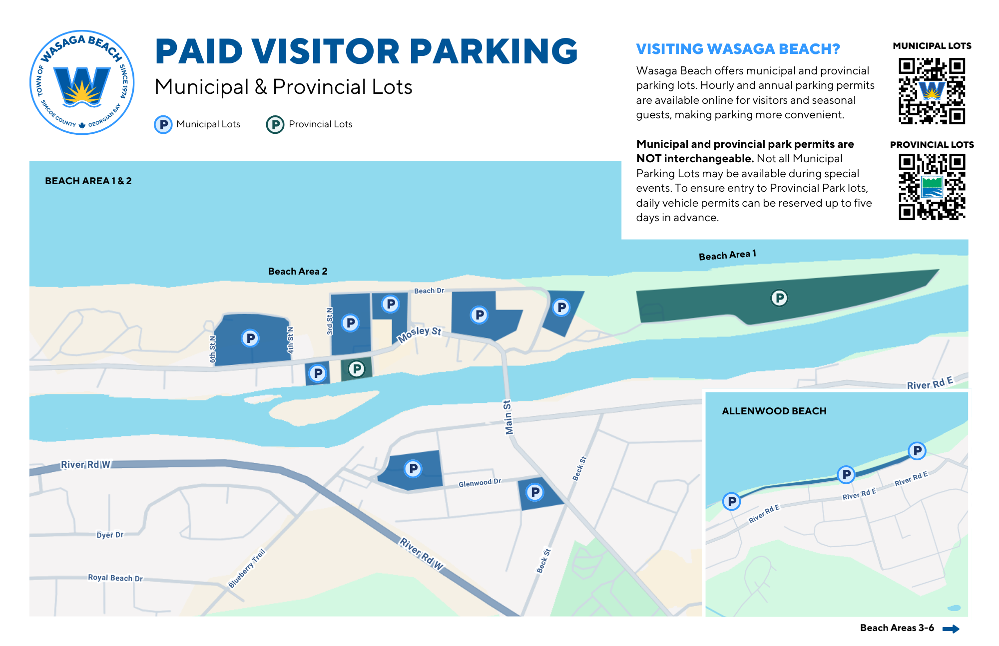 Town Of Wasaga Beach - Parking Map - 1